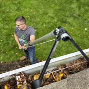 Gutter cleaning tool to clean your gutters from the ground, no ladders needed, two story reach, USA made